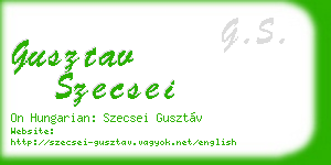 gusztav szecsei business card