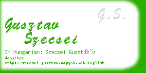 gusztav szecsei business card